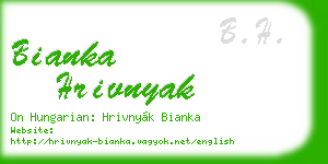 bianka hrivnyak business card
