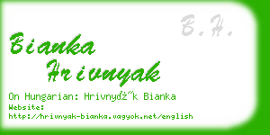 bianka hrivnyak business card